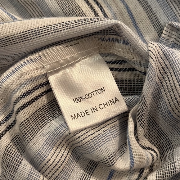 LF Seek the Label V Neck 3/4 Bell Sleeve Striped Crop Top Blouse NWT - Picture 10 of 13